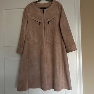 BCBG MaxAzria Suede Look Light Pink Dress